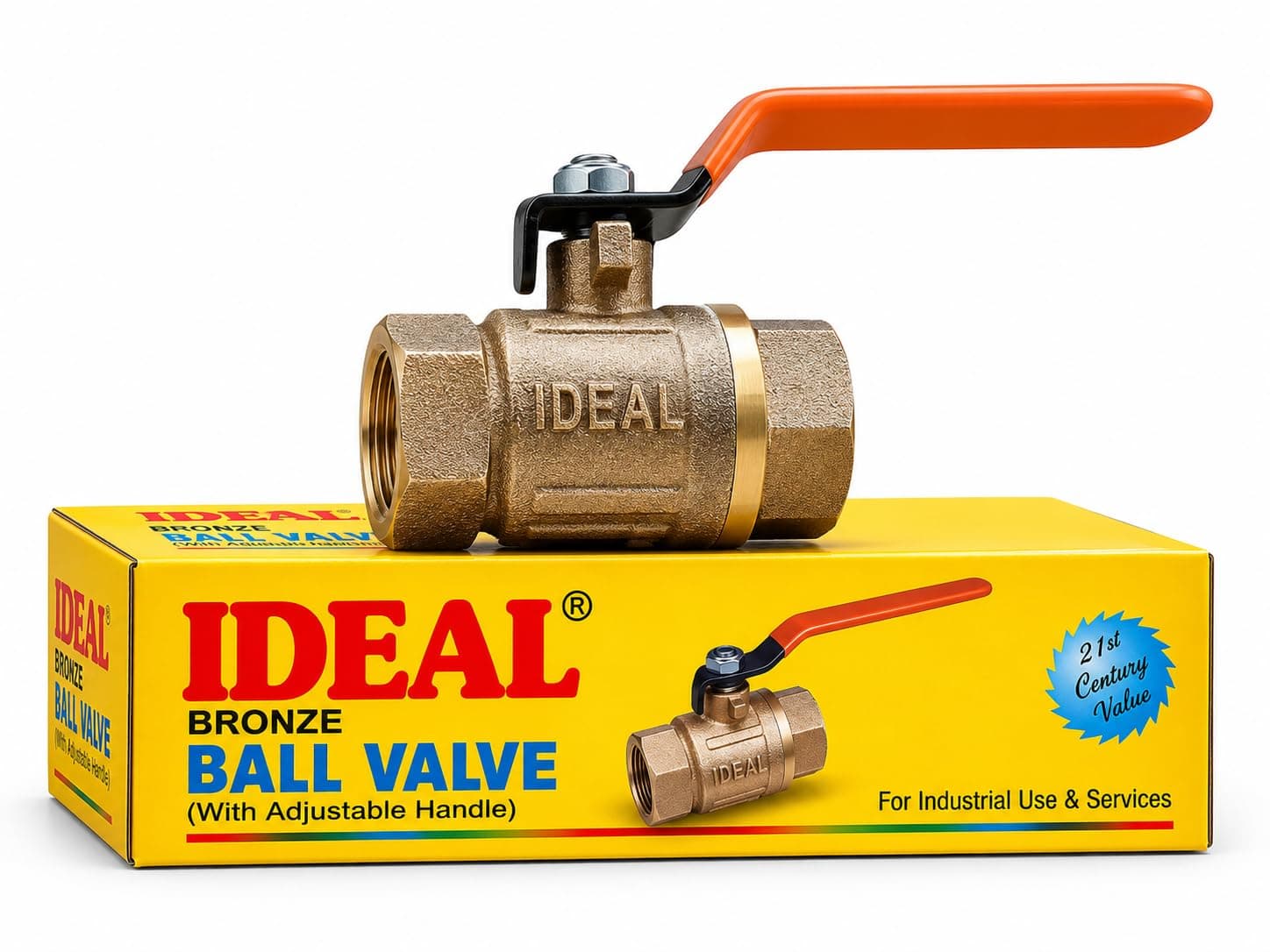 IDEAL Bronze Ball Valve Angle View