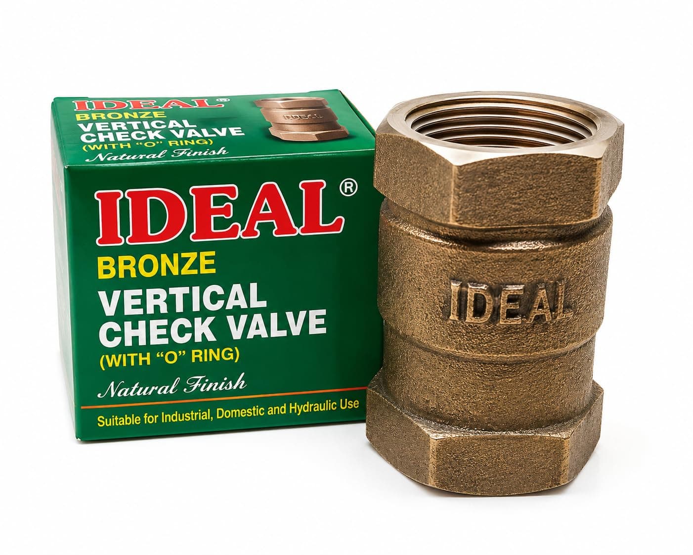 IDEAL® Bronze Vertical Check Valve (Natural Finish)